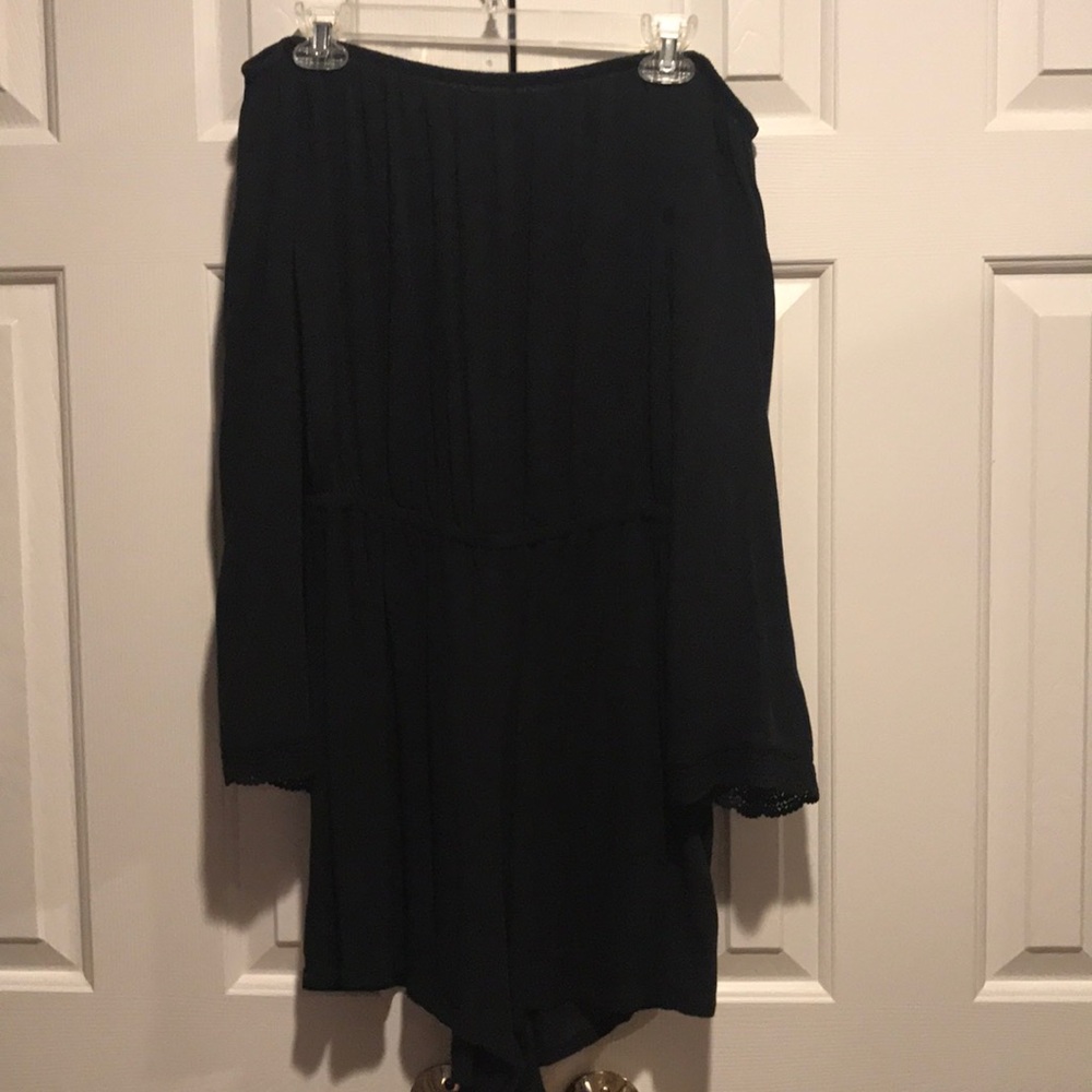 Black off the shoulder romper